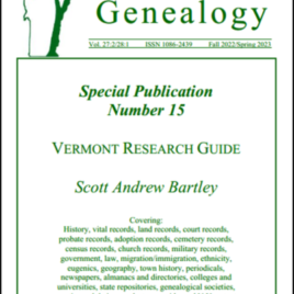 Vermont Research Guide By Scott A. Bartley